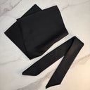 black hemp bandana folded two ways