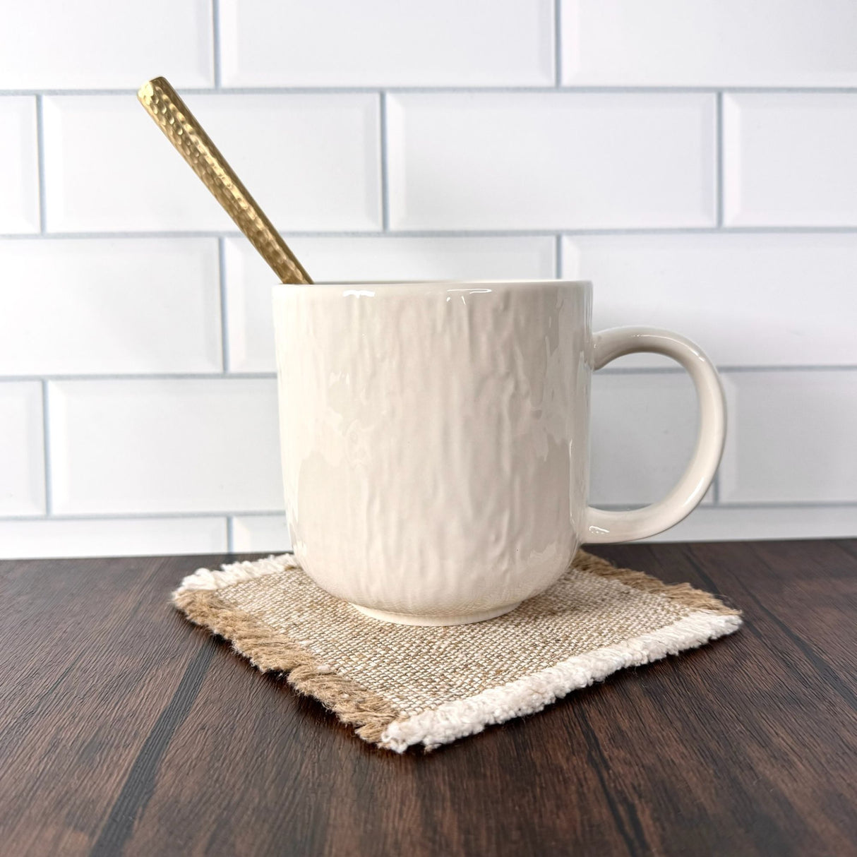 Rustic Fray Hemp Coasters (Set of 4)