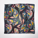 Multicolored leaf pattern on a dark background