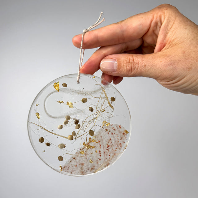 Hemp + Resin Ornaments / Sun Catchers