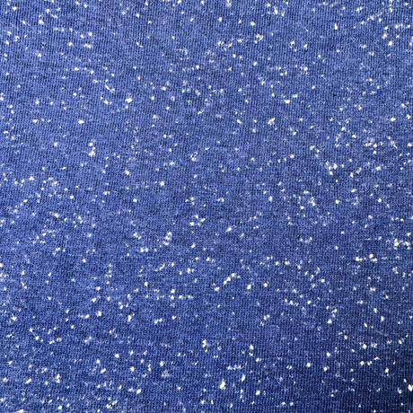 Close-up of blue fabric with white speckles