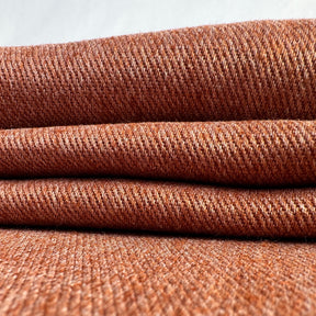 Terra Cotta Hemp Twill Folded on white background