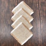 Rustic Fray Hemp Coasters (Set of 4)