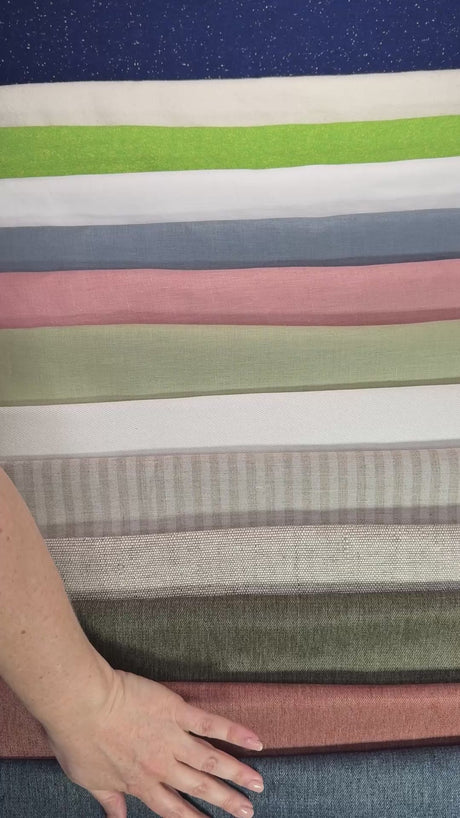 all hemp fabrics running over with hand