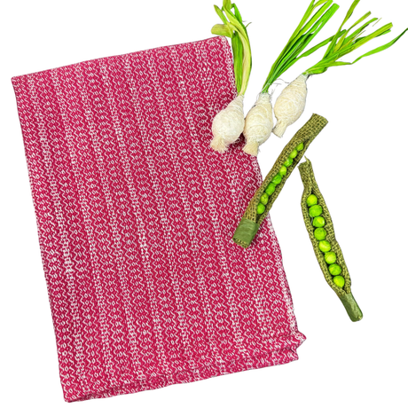 red-dish-towel-white-background